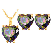 Load image into Gallery viewer, Crystal Earrings Necklace Set