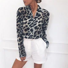 Load image into Gallery viewer, Sexy Leopard Print Blouse