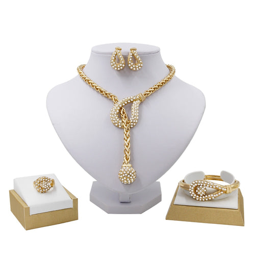 Gold Ring Necklace Jewelry Sets