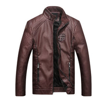 Load image into Gallery viewer, Casual Men&#39;s Leather Jacket