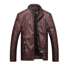 Load image into Gallery viewer, Casual Men's Leather Jacket