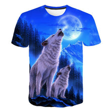 Load image into Gallery viewer, Blue Flaming tshirt Men