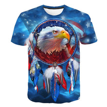 Load image into Gallery viewer, Blue Flaming tshirt Men