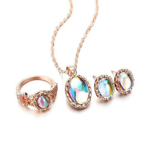 Fashion 3Pcs Shiny Opal